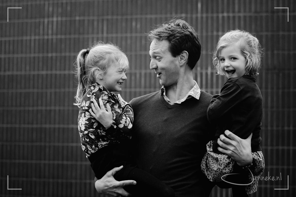 Een gezinsshoot: huilen en lachen