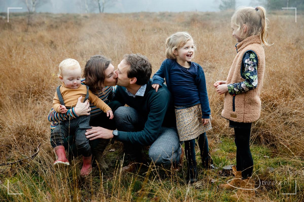 Een gezinsshoot: huilen en lachen