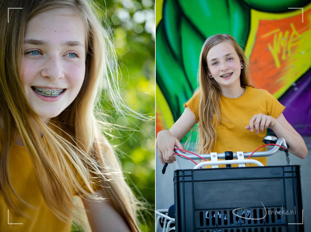 Stoere puber op skatebaan
