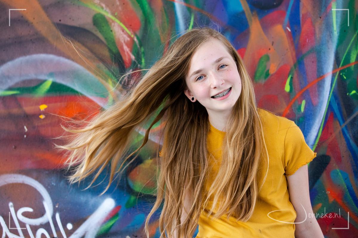 Stoere puber op skatebaan