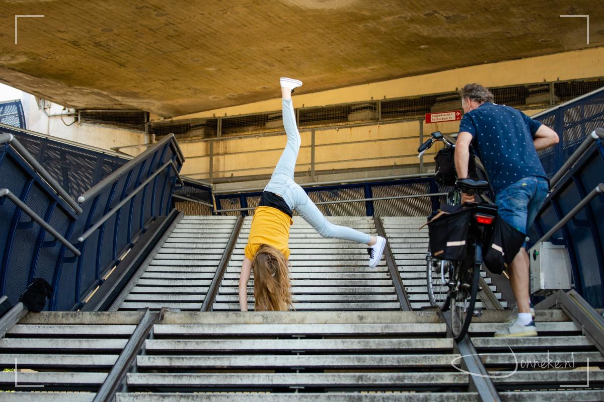 Stoere puber op skatebaan