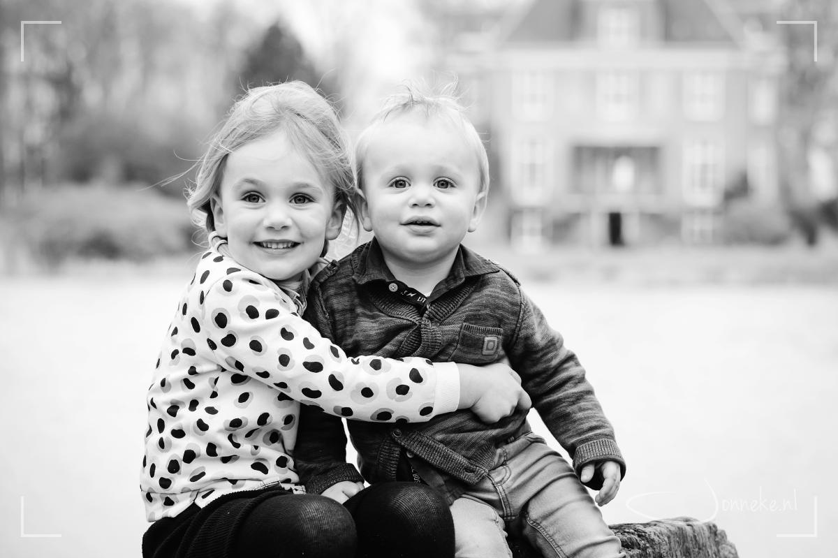 De prinses en prins bij het kasteel