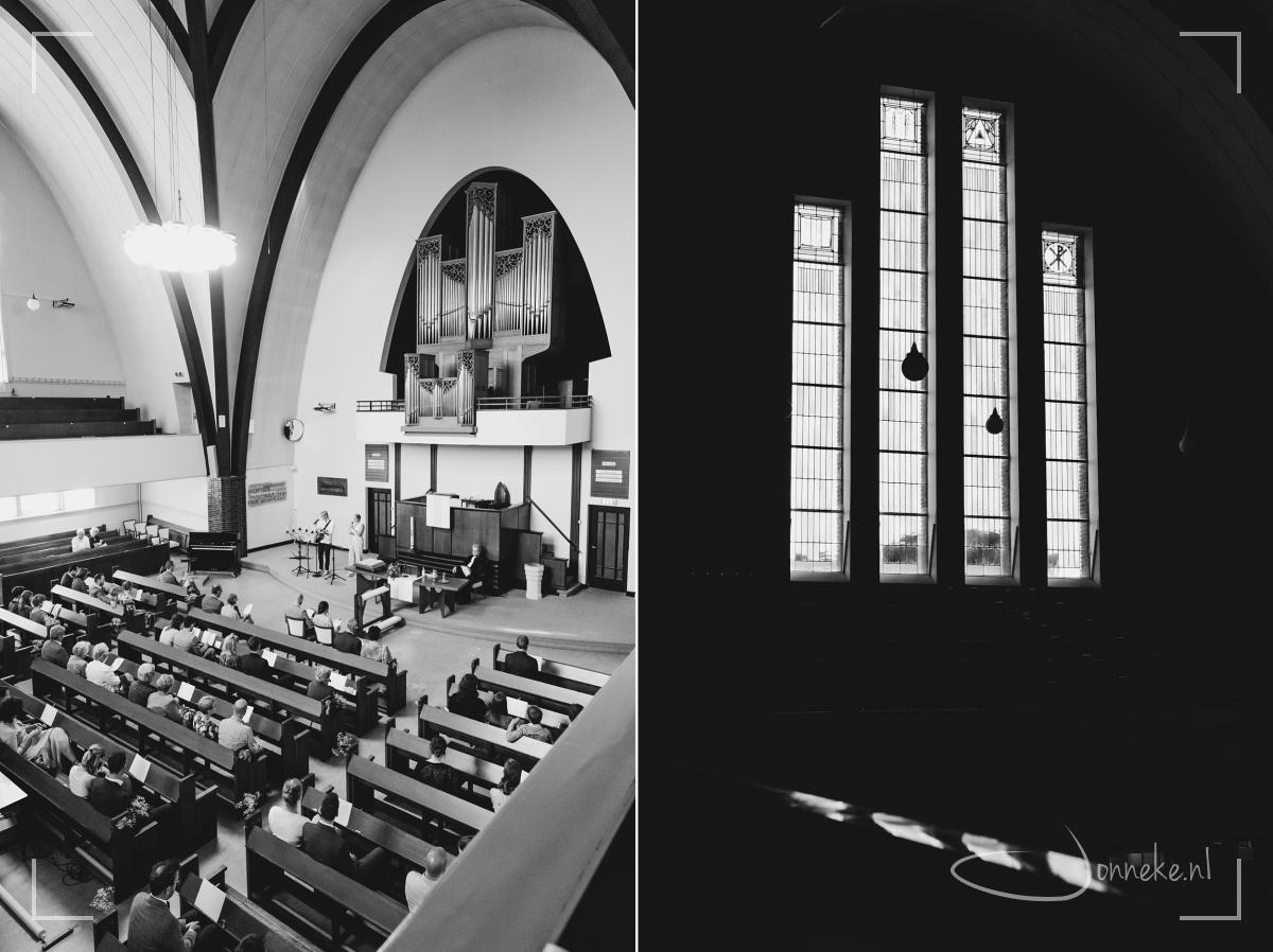 Dan gaan we met elkaar naar de kerk. Een moment stil worden met en voor God. Zijn licht en zegen ontvangen. Tim en Els zijn het allerlaatste bruidspaar wat hier Gods zegen krijgt: de kerk sluit in september de deuren en er komen zorgappartementen in. Memorabel dus....