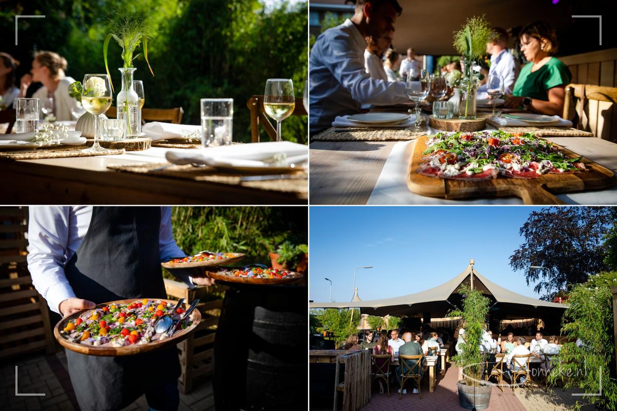 En dan dit... jongens, wat een feestje. Superprachtiglekkerenveel eten, het zonnetje, in tafels bij elkaar. Al ging lastminute het 'feest' niet door, ik kan me voorstellen dat op deze manier eten echt geen straf is geweest!
