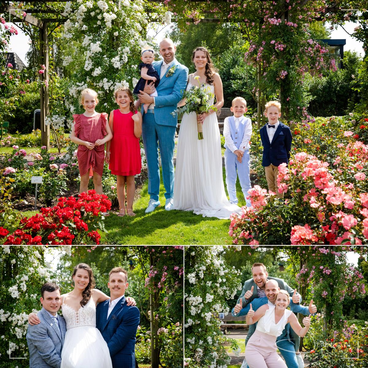 Zelden zo'n mooie bloemenachtergrond gehad voor de groepsfoto's ;-)