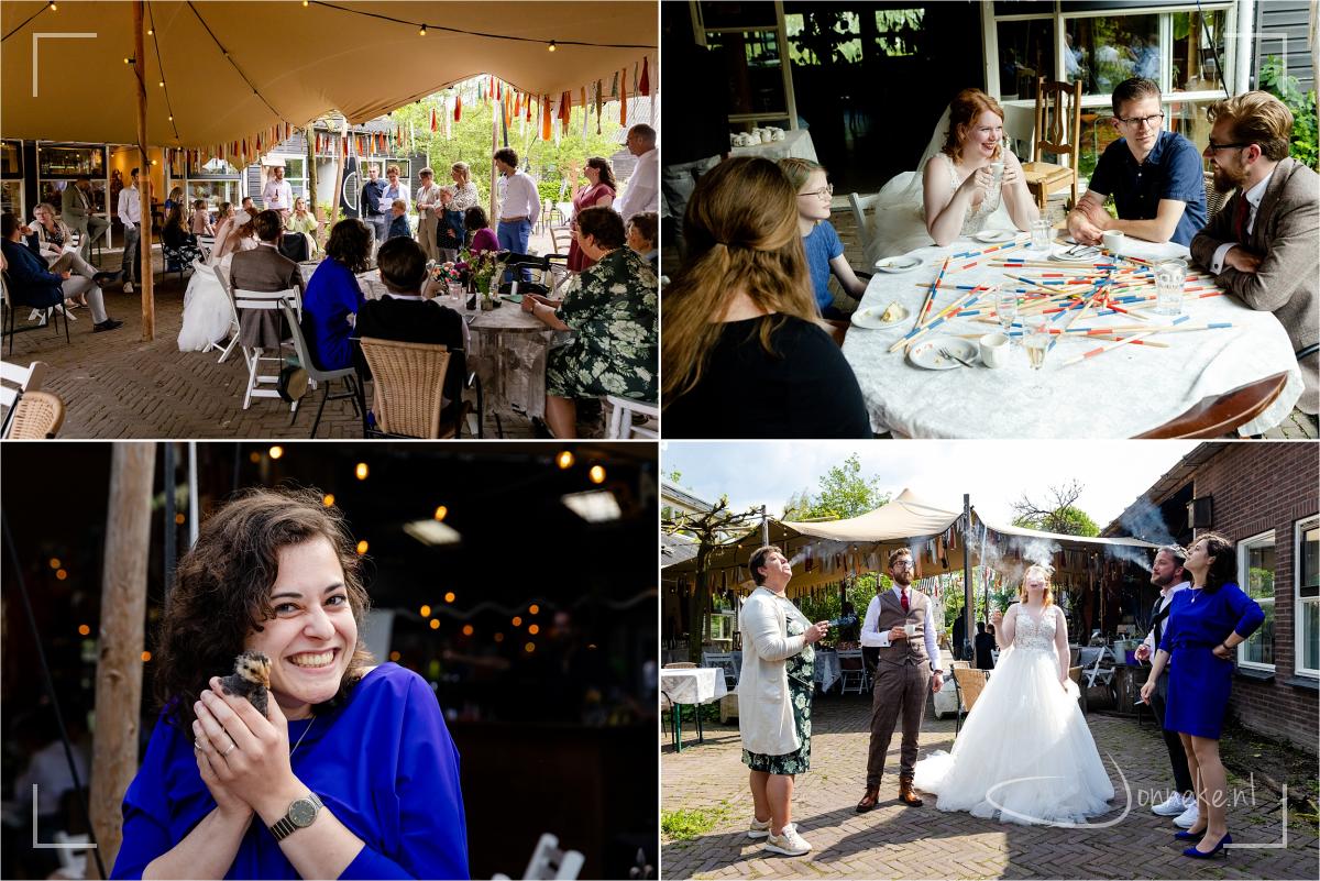 Een middag en avond vol gezelligheid, toespraken, liefde, spelletjes, eten!