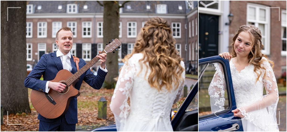 Al snel komt de gitaar tevoorschijn en klinkt er een liefdesserenade!