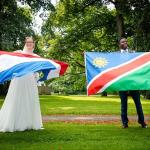 WAPPERENDE VLAGGEN Namibië en Nederland.…