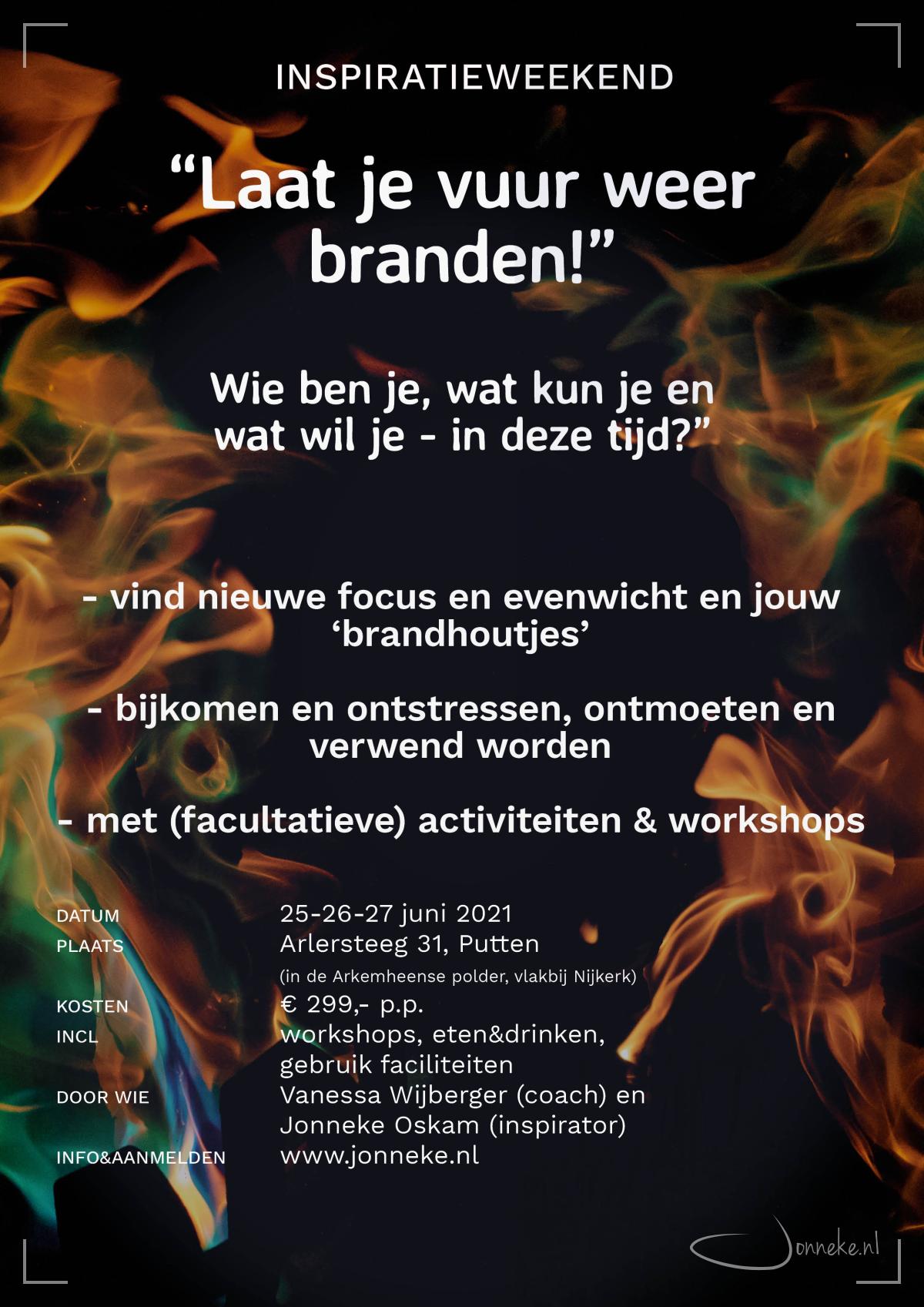Inspiratieweekend: Laat je vuur weer branden
